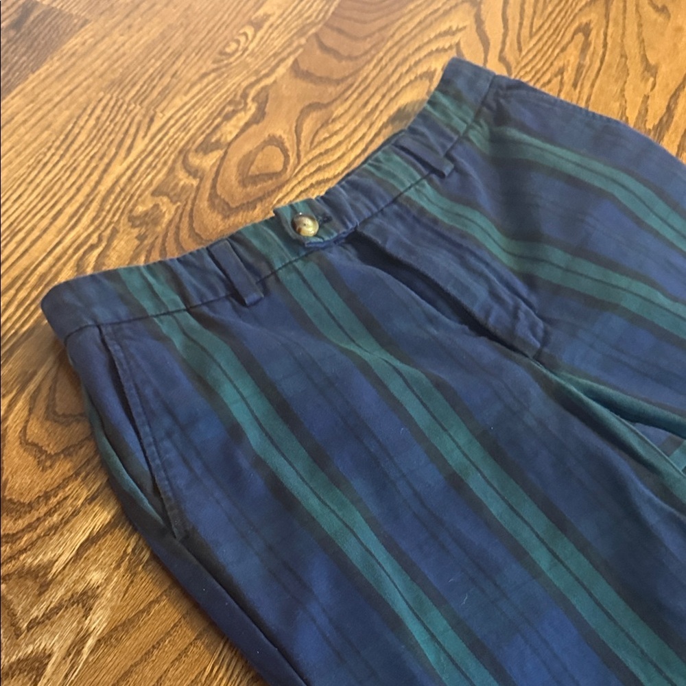 Vineyard Vines Men's Blue and Green Striped Chinos Blackwatch Plaid - Picture 10 of 15